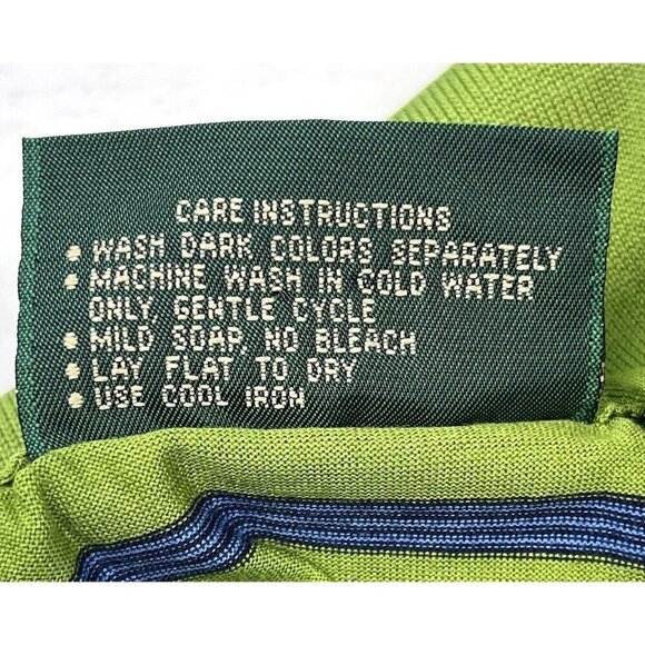 Master's AMEN CORNER Mens MEDIUM Green/Blue Stripe S/S Golf POLO Hong Kong EUC - Picture 6 of 9